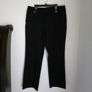 Anne Klein Black Straight Leg Pants Petite Slacks
